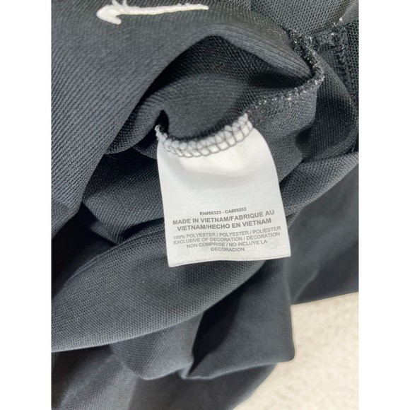 Nike Golf Dri-Fit Women’s Sz Medium‎ Black Short Sleeve 1/4 Button Up Polo Shirt - Picture 7 of 8